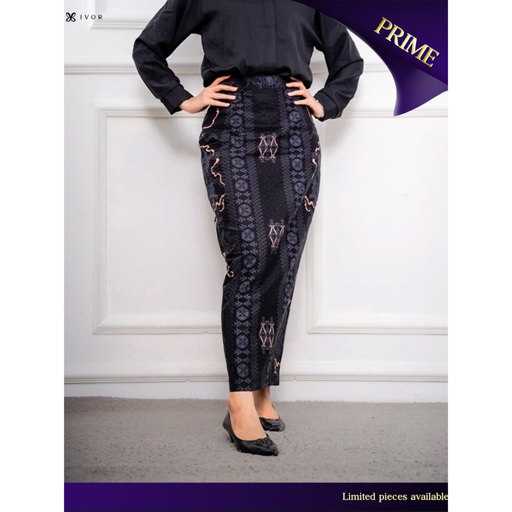 Laskala x IVOR Sentani Skirt Rok Batik Hitam Panjang