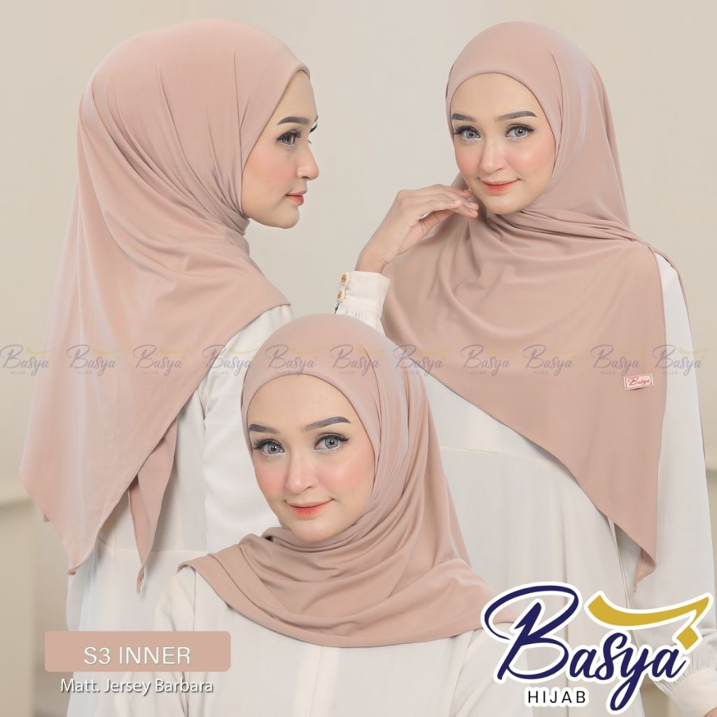 (BASYA) INARA •hijab instan iner•segitiga instan•jilbab instan jersey premium. segitiga inner•jilbab