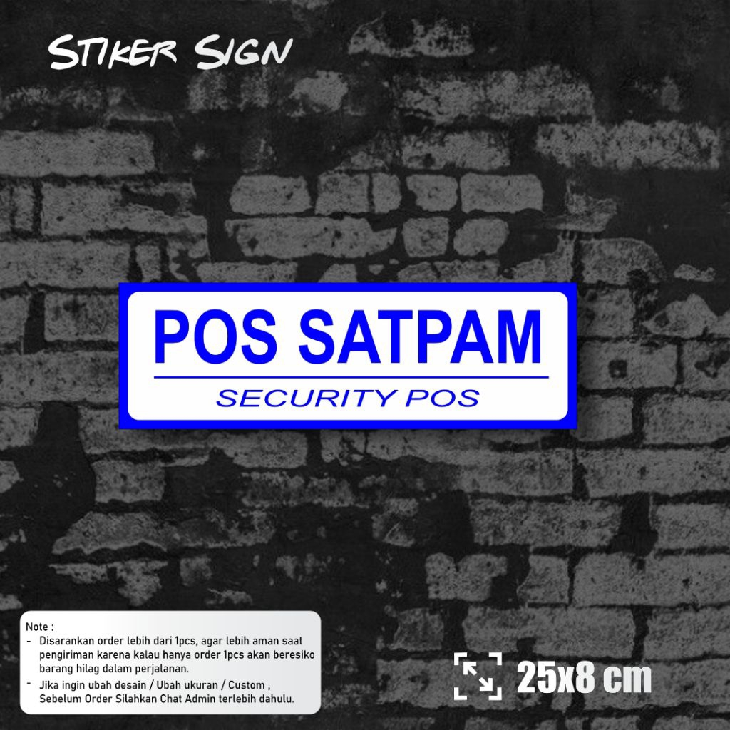 Stiker Pos Satpam
