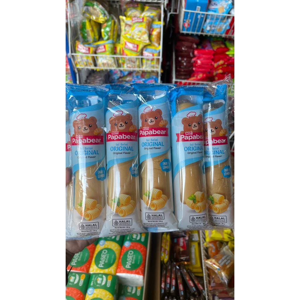 ROTI PAPABEAR ORIGINAL KEJU SUSU ISI 10 PCS