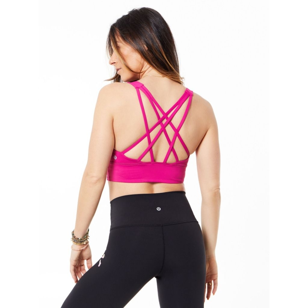Lululemond lulem long line raspberry sport bra