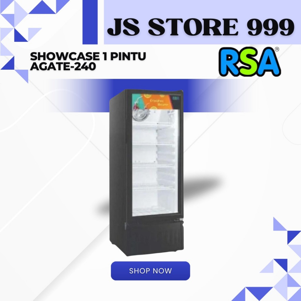 SHOWCASE RSA AGATE 240 4 SHOWCASE PENDINGIN MINUMAN