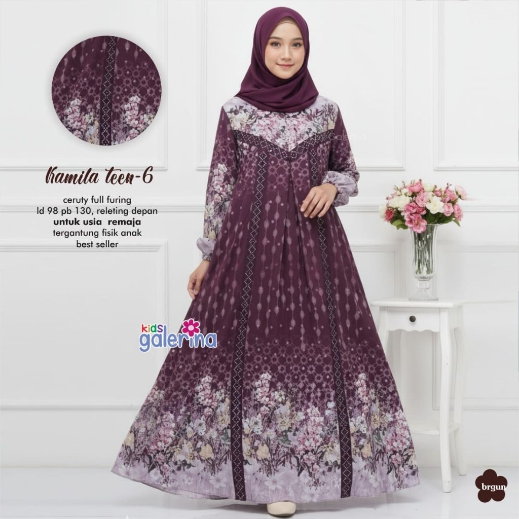 KAMILA DRESS TEEN SERIES | DRESS ANAK REMAJA KAMILA ORI SAGA GALERINA