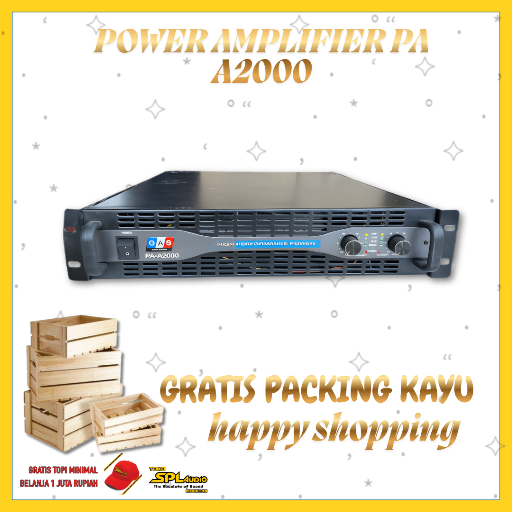 POWER AMPLIFIER PA A2000 GAS AUDIO RAKITAN