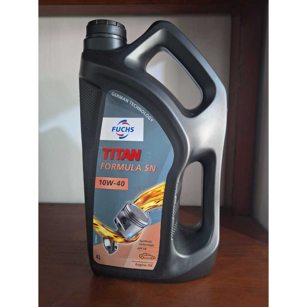 Fuchs Titan 10w40 10w-40 Formula SN kemasan Galon isi 4 Liter