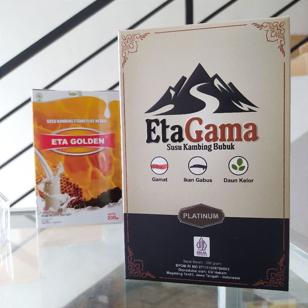EtaGama 250 gram Susu kambing etawa plus herbal gamat ikan gabus dan daun kelor eta golden