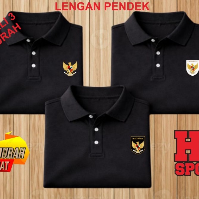 KAOS POLO LOGO GARUDA INDONESIA 17 AGUSTUS 1945 - BAJU DEWASA GARUDA TIMNAS BAJU KERAH DEWASA GARUDA