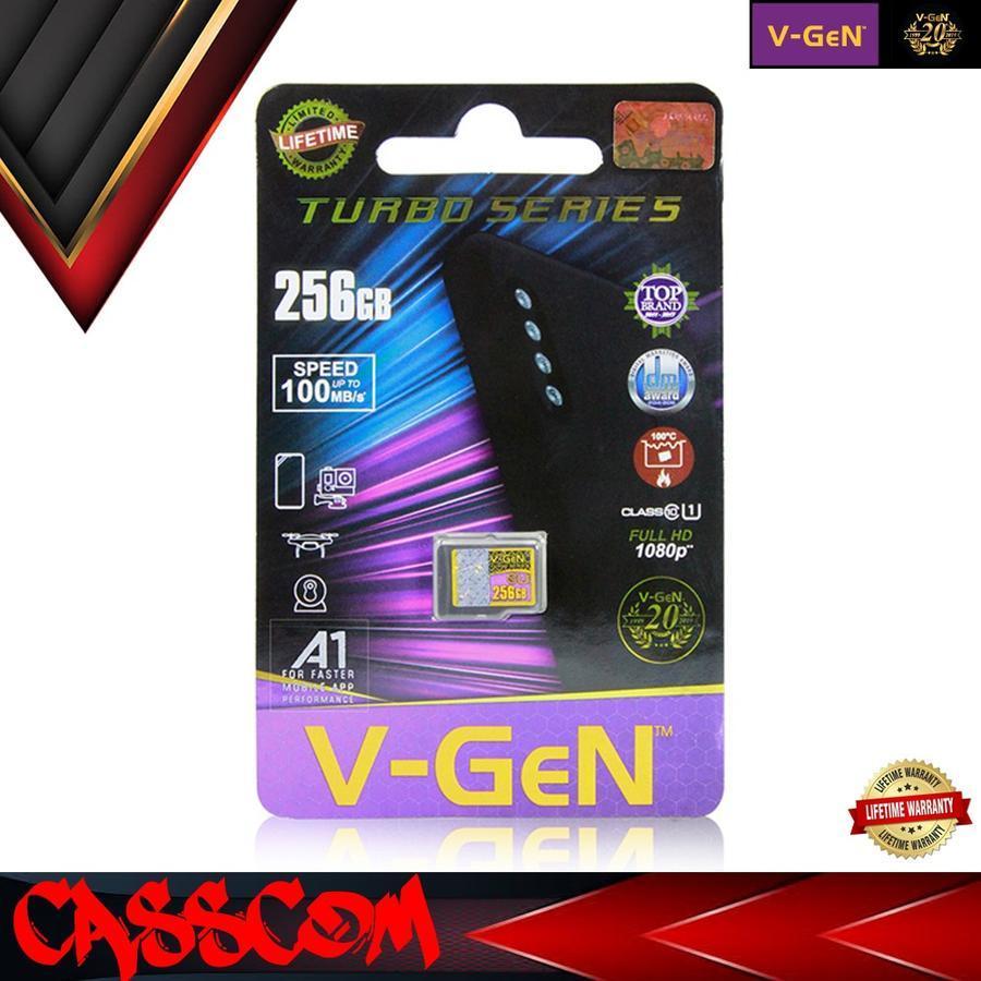 MicroSD V-GeN Turbo 256GB Class 10 Memory Card Micro SD VGEN 256 GB