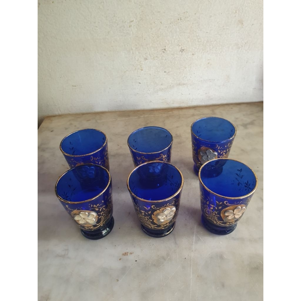 botol dan gelas kristal bohemia