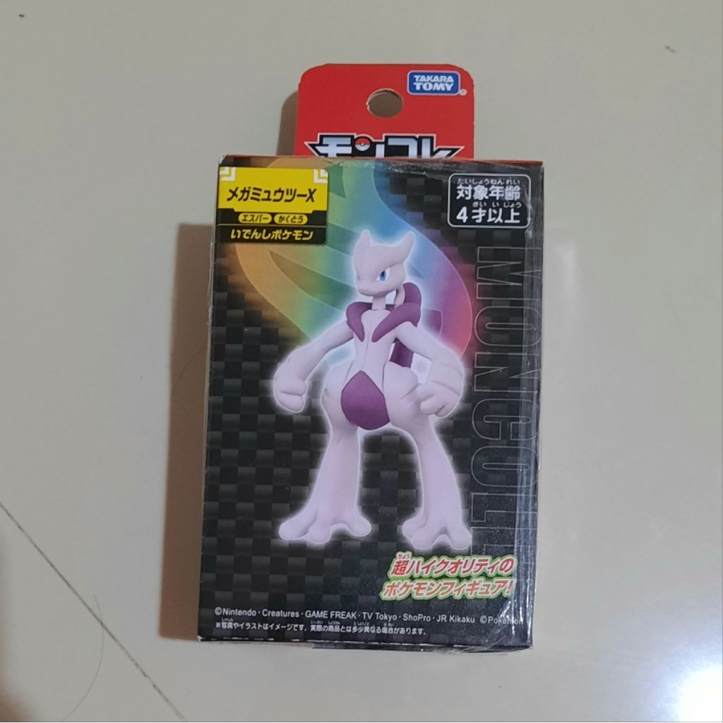 Moncolle Pokemon figure Mega Mewtwo box tinggi 12 cm