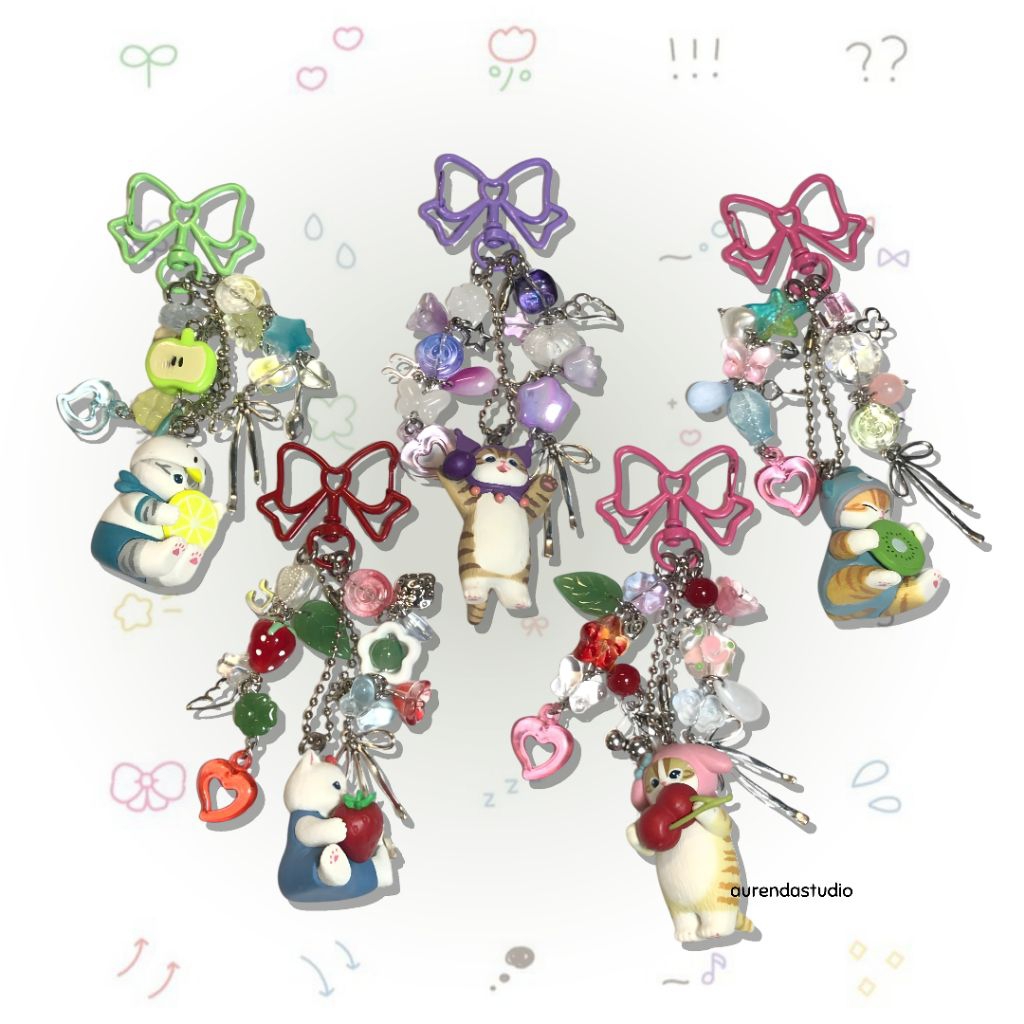 (aurendastudio) mofusand x sanrio Fruity trinket|mofusand keychain|gantungan mofusand