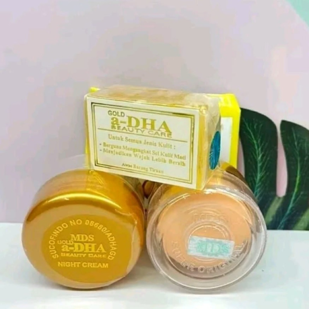 PAKET CREAM A DHA sucofindo gold beuty care MDS original cream pemutih wajah herbal dari A-DHA beaut