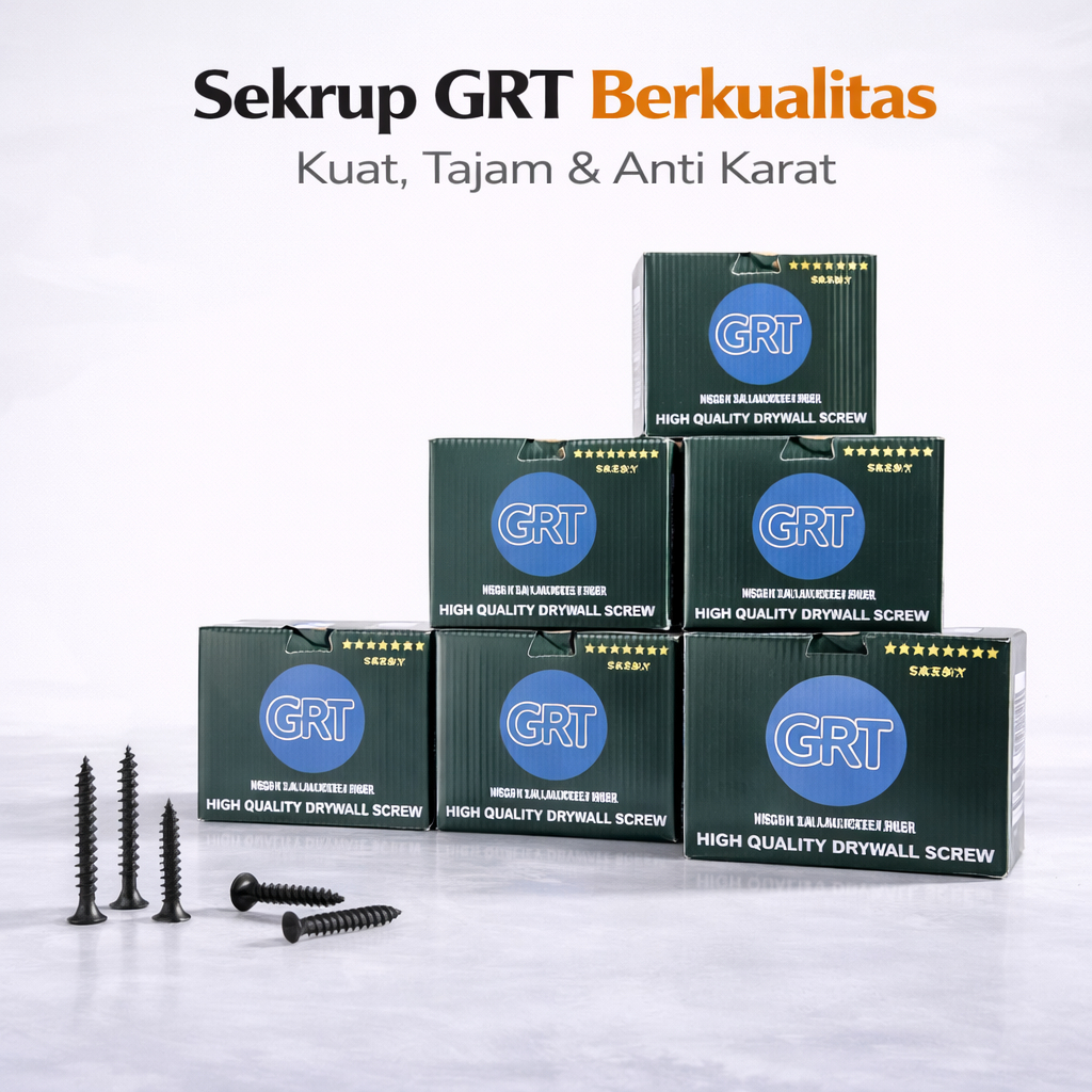 GRT Sekrup Baja 400gram Skrup Gypsum Hitam 1" 11/4", 11/2", 2 Inch