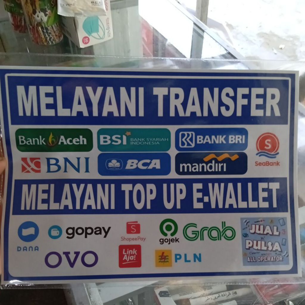 STICKER MELAYANI DAN TOP UP E WALLET