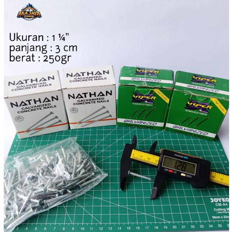 Paku Beton Nathan/Viper 1¼ inch - 250gr