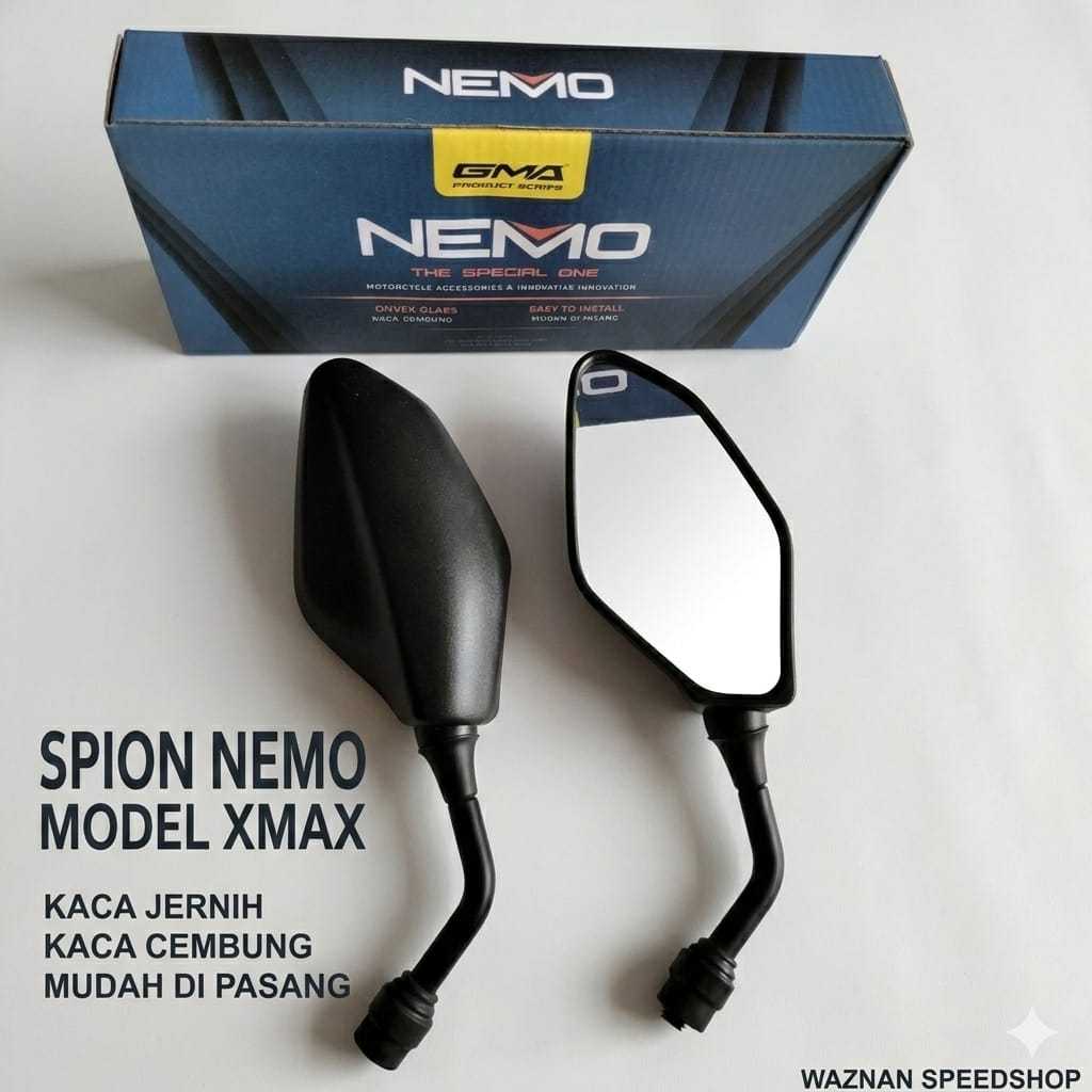 Spion Nemo Model XMAX Drat Honda Plug and Play Kaca Jernih Desain Sporty Spion Motor Matic Racing Un