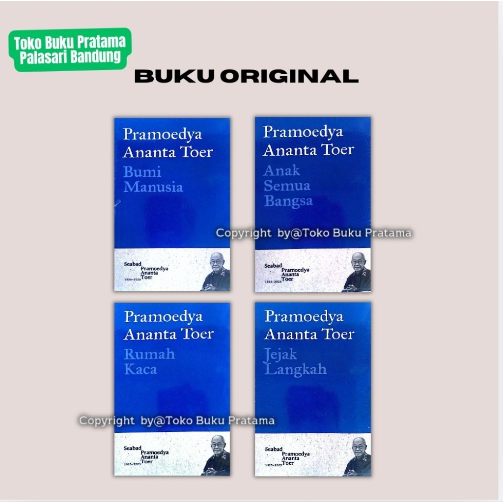 Tetralogi Pulau Buru Pramoedya Bumi Manusia,Anak Semua Bangsa,Rumah Kaca,Jejak Langkah - ORI