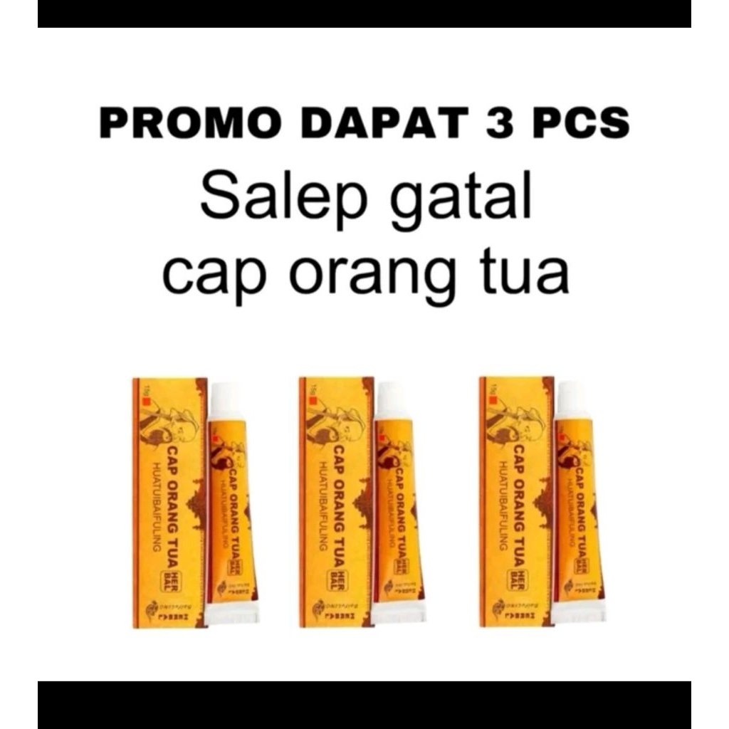 PAKET HEMAT 3 PCS SALEP GATAL CAP ORANG TUA HERBAL