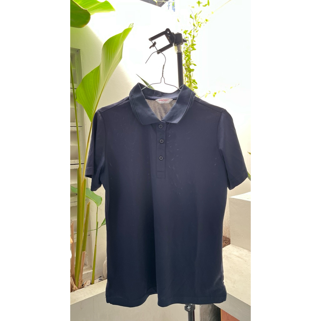 kaos kerah dry fit warna navy