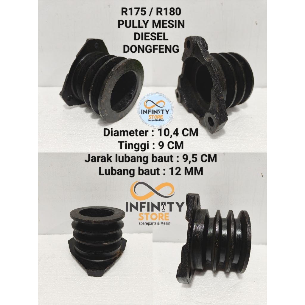 R175 R180 Pully mesin diesel dongfeng 7pk 8pk