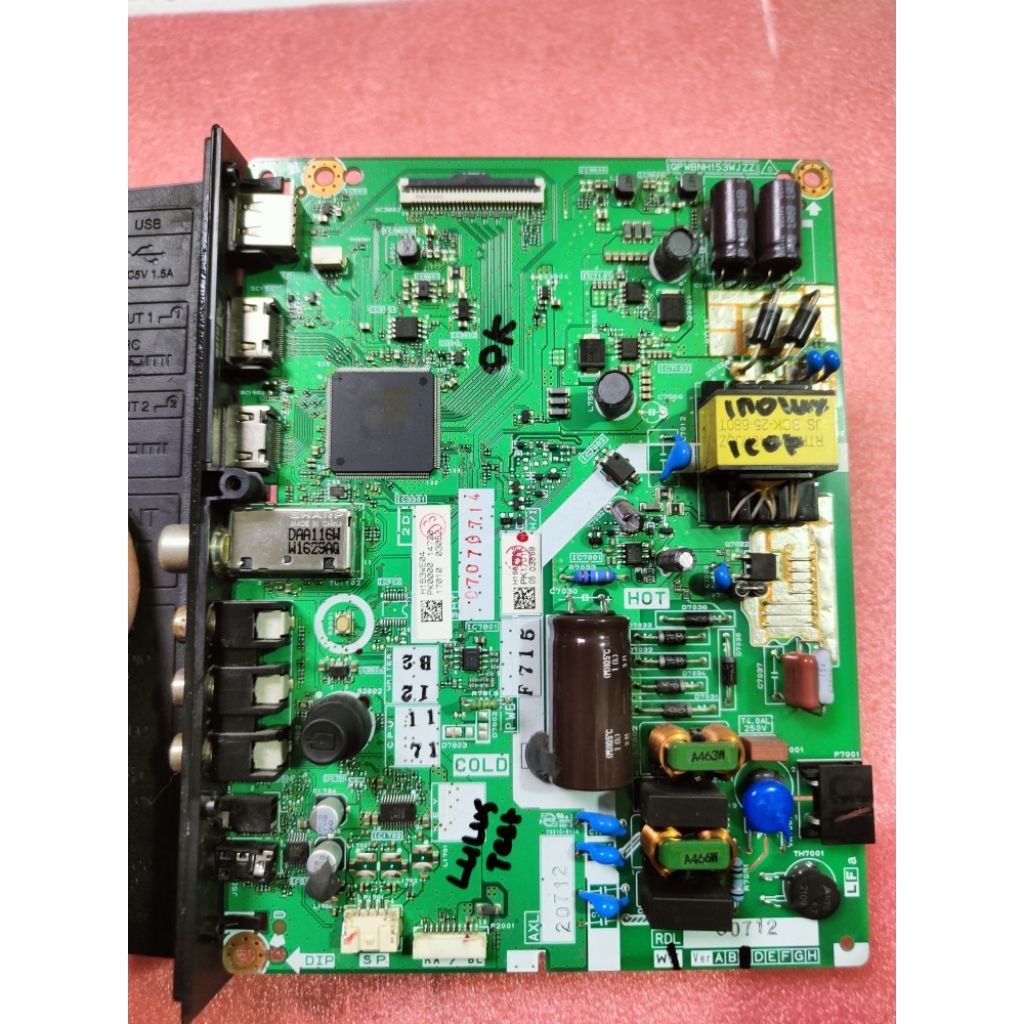 MB MAINBOARD MOTHERBOARD MOBO MODUL REGULATOR MESIN TV DIGITAL SHARP 32 2T-C32DC1I SHARP 32GD1500I S