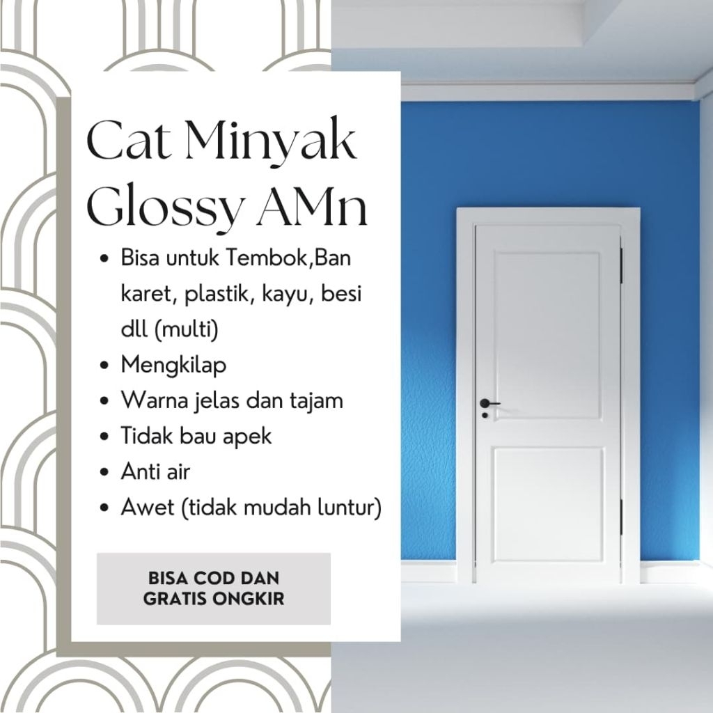 Cat multi glossy warna biru doraemon kemasan 1kg bisa untuk besi, kayu, tembok, plastik, gypsum, ban