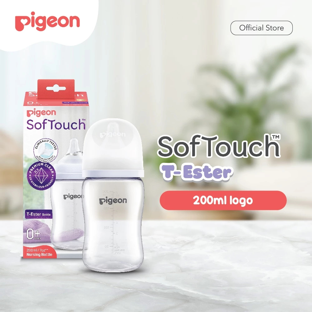 PIGEON Botol T-ESTER Wide Neck 200ml | Botol Susu Bayi | Botol Susu Newborn [138979]