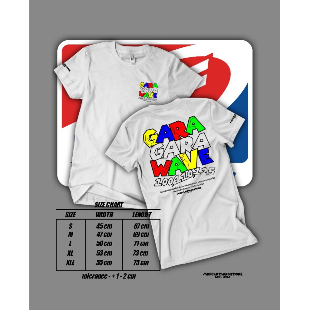 T SHIRT GARA GARA WAVE - 100 110 125 - KAOS WAVE