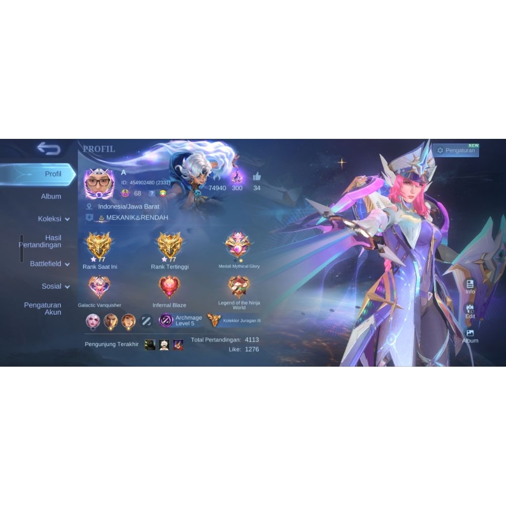 Akun Mobile Legends Bang Bang Kolektor Juragan III