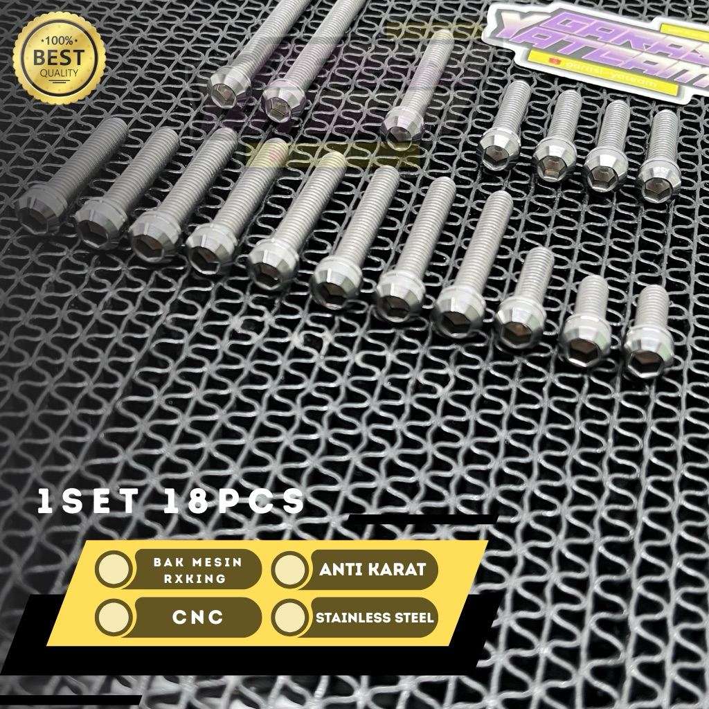 BAUT BAK KALTER KANAN KIRI RXKING RXS RXK YT115 STAINLESS COSTUM 1 set 18pcs