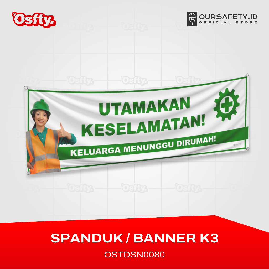 Banner K3 - Spanduk Keselamatan dan Kesehatan Kerja - Himbauan Keselamatan | OURSAFETY.ID