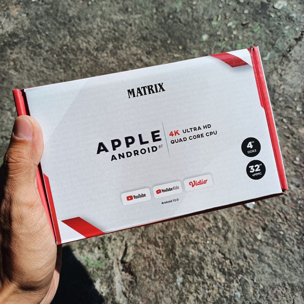 Official Matrix | Apple Android STB TV Box (4GB+32GB) Android 12.0 | Bluetooth | Voice Assistant