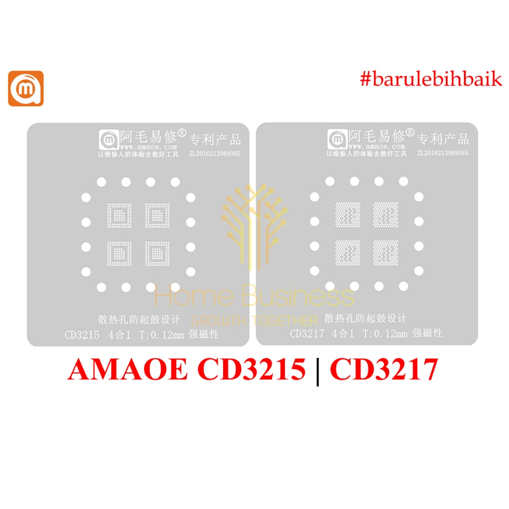Amaoe Stencil BGA Reballing MacBook CD3215 CD3217 USB-C Port Controller Jig Upper Stencil Stensil Ce
