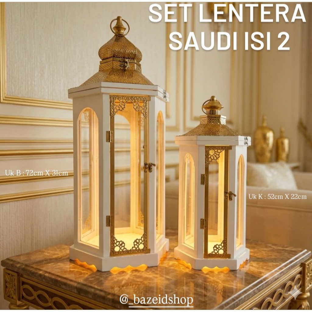 SET LENTERA RAMADHAN ISI 2 /LAMPU  LENTERA LED EID MUBARAK ISI 2 / SET LENTERA SAUDI