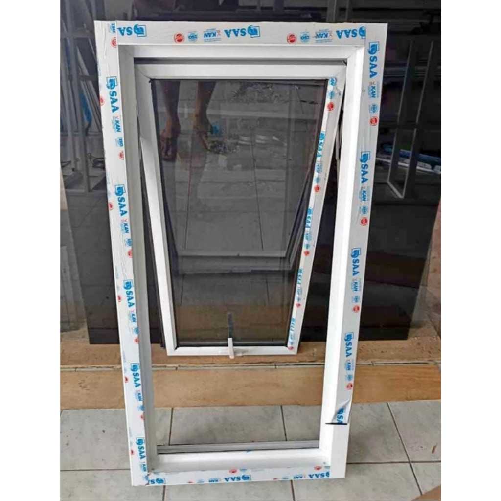 Jendela Alumunium Jungkit Berdiri 80X50CM Jendela Cesement Jendela Bovenli SATU SET TINGGAL PASANG