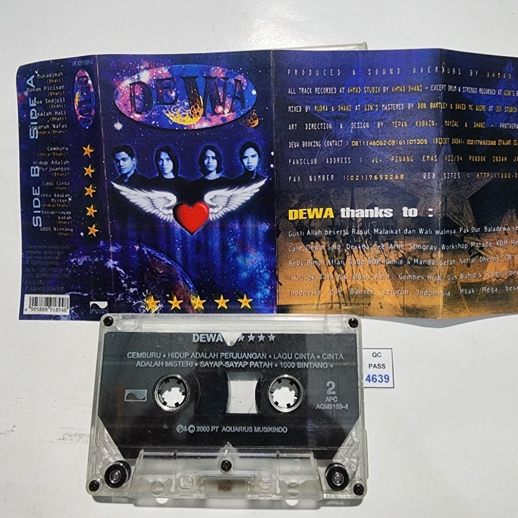 Kaset pita Dewa / Bintang Lima (Tanpa Cover)