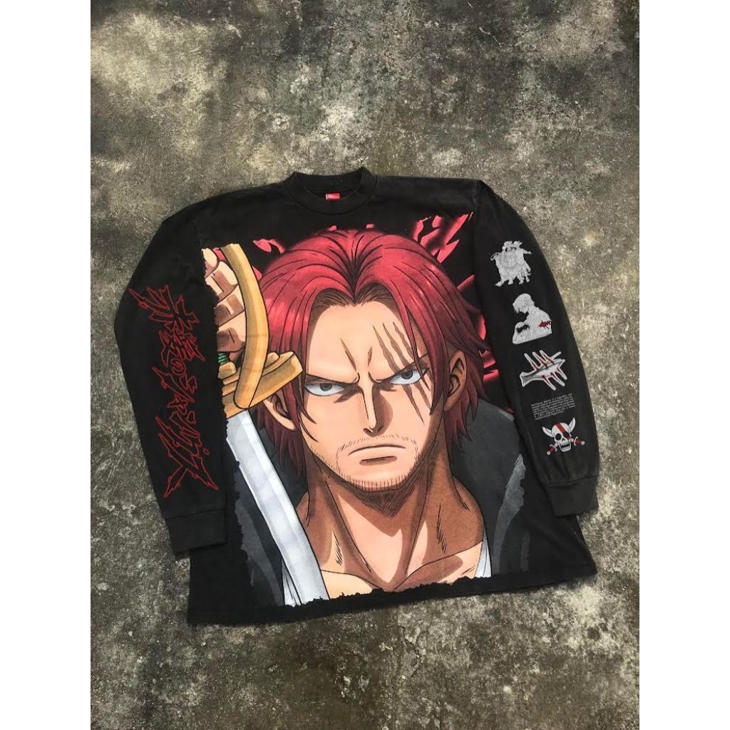 Kaos Bootleg BLACK Oversize One Piece Shanks SHAMROCK