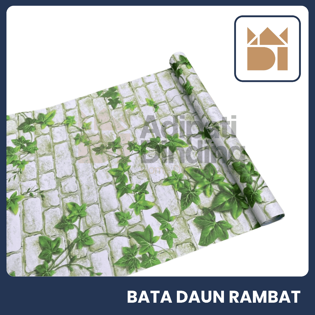 Wallpaper Stiker Dinding Motif Daun Rambat Ukuran 45 Cm x 8 Meter