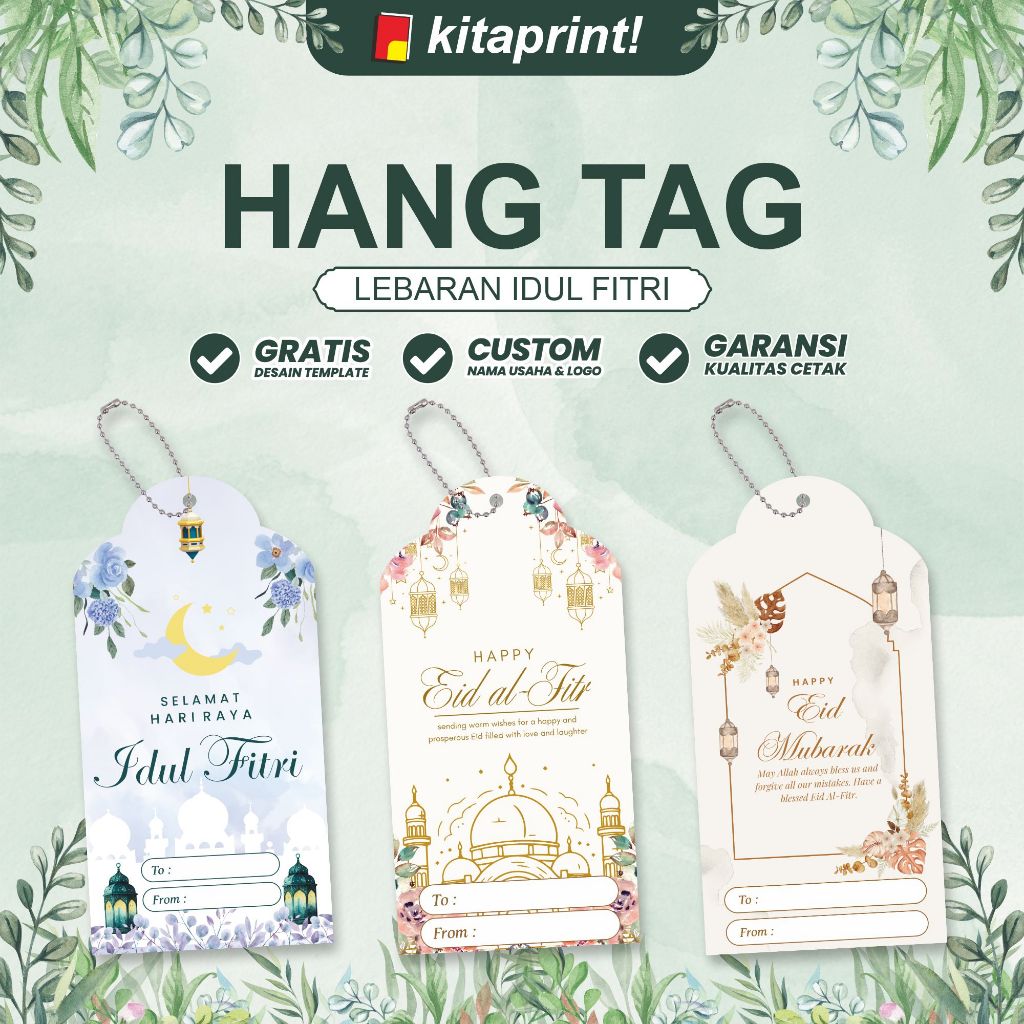 Hang tag Custom Lebaran Idul Fitri - Hangtag Idul Fitri Hangtag Ramadhan