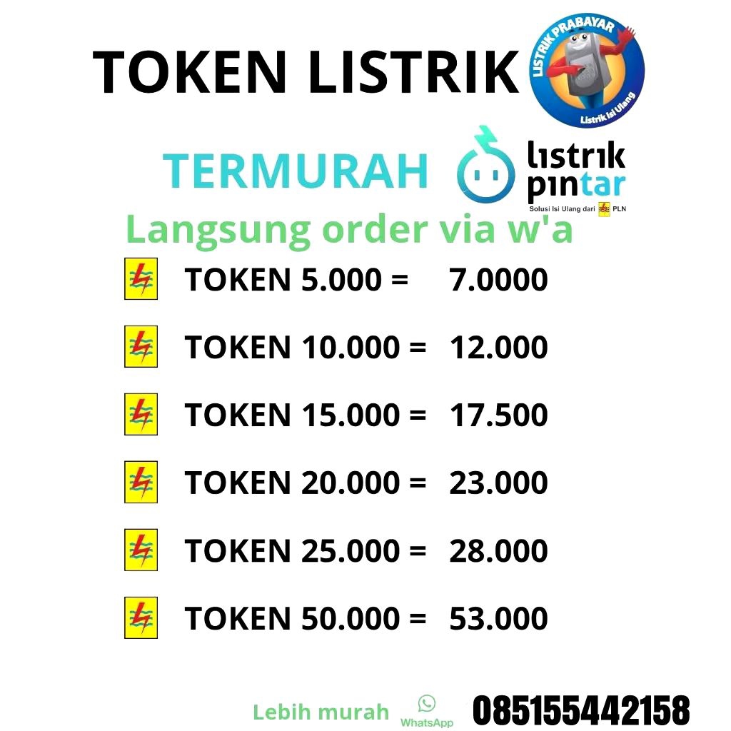 TOKEN LISTRIK PLN 100K & 200K PROMO TERMURAH TERLARIS DISKON