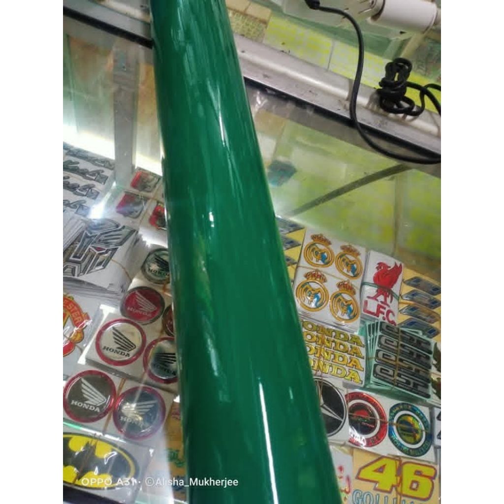 SKOTLET MOTOR STIKER MOTOR HIJAU TUA HIJAU BOTOL LENTUR PREMIUM PRO-FIX