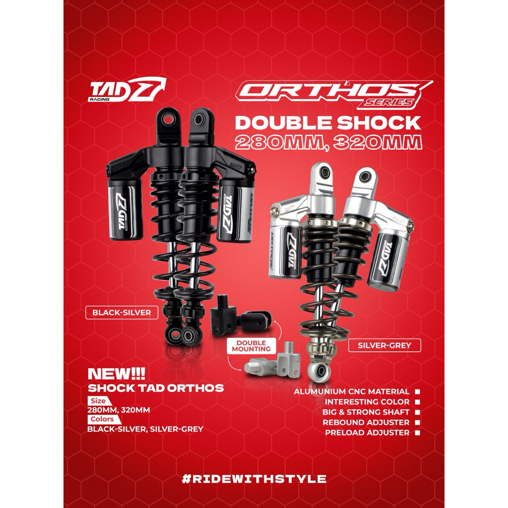 SHOCK TAD ORTHOS DOUBLE MOUNTING 280MM 320MM