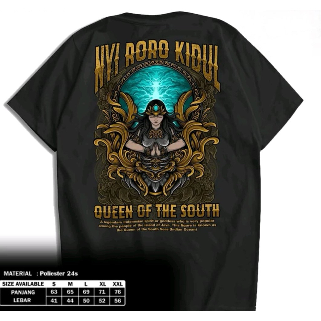 Kaos sablon nyi roro kidul t-shirt distro unisex bahan adem