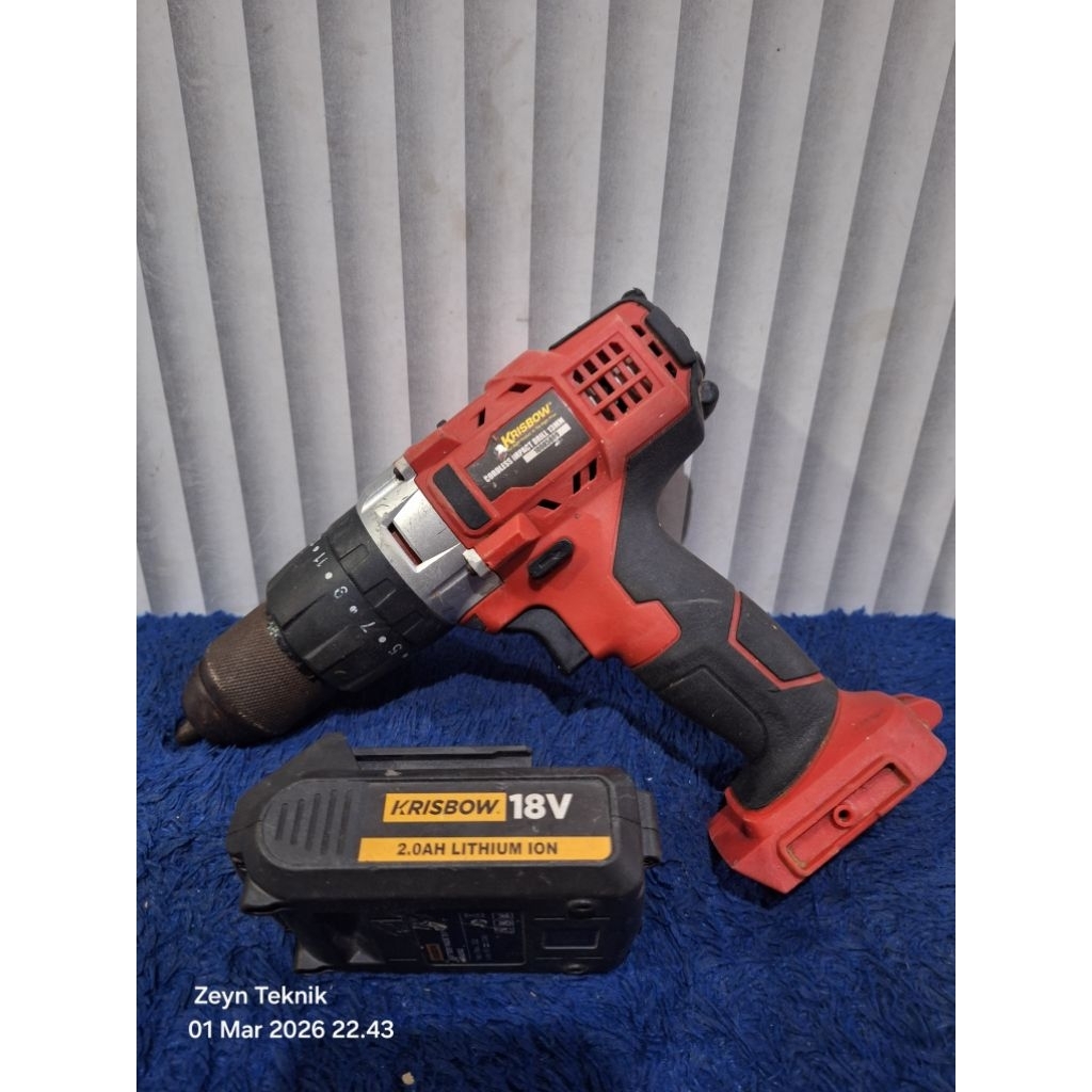 Mesin Bor Impact Drill Cordless 13mm Krisbow 100085869