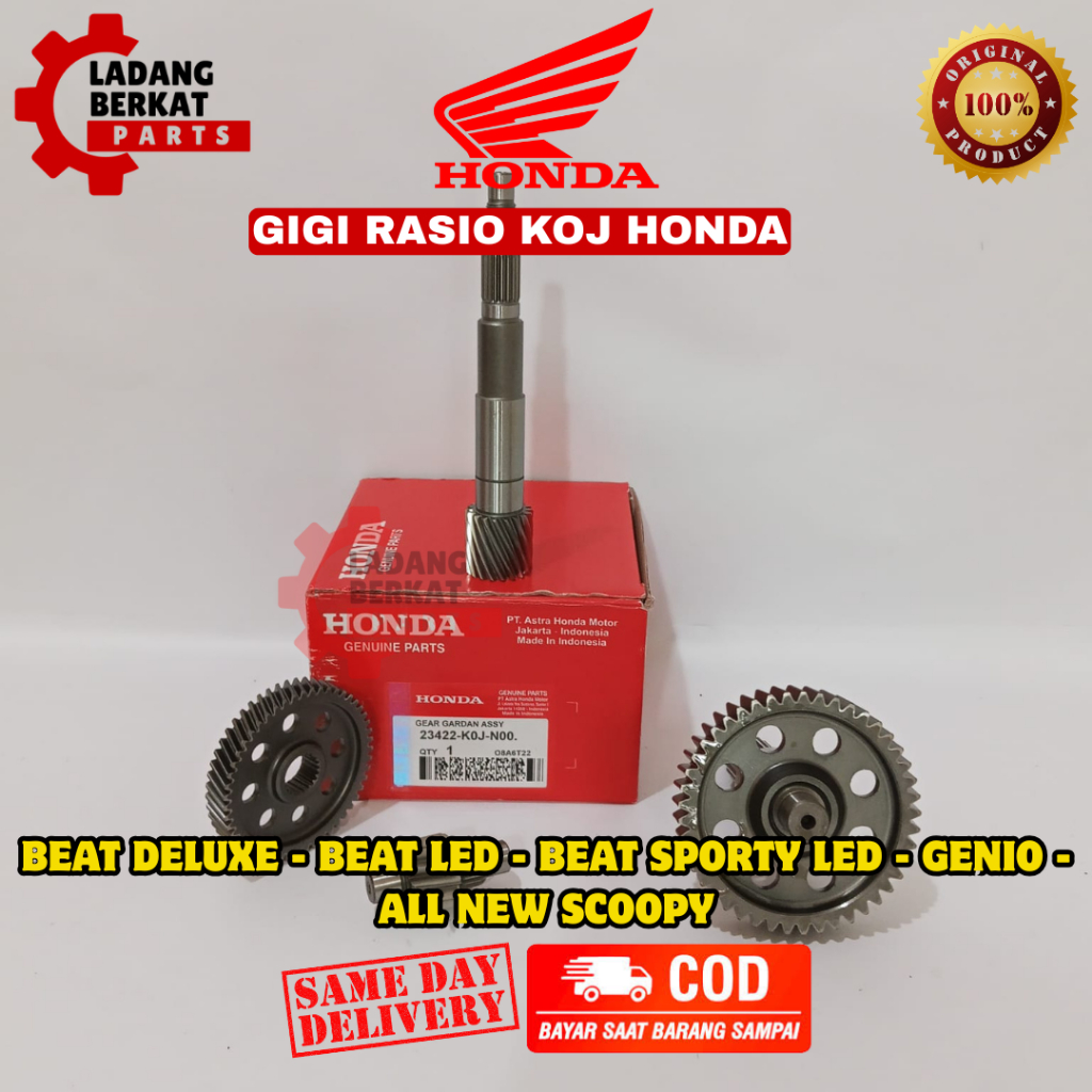GIGI RASIO / GIGI GARDAN ORIGINAL HONDA KOJ | MOTOR BEAT DELUXE, BEAT LED, BEAT SPORTY LED, GENIO, A