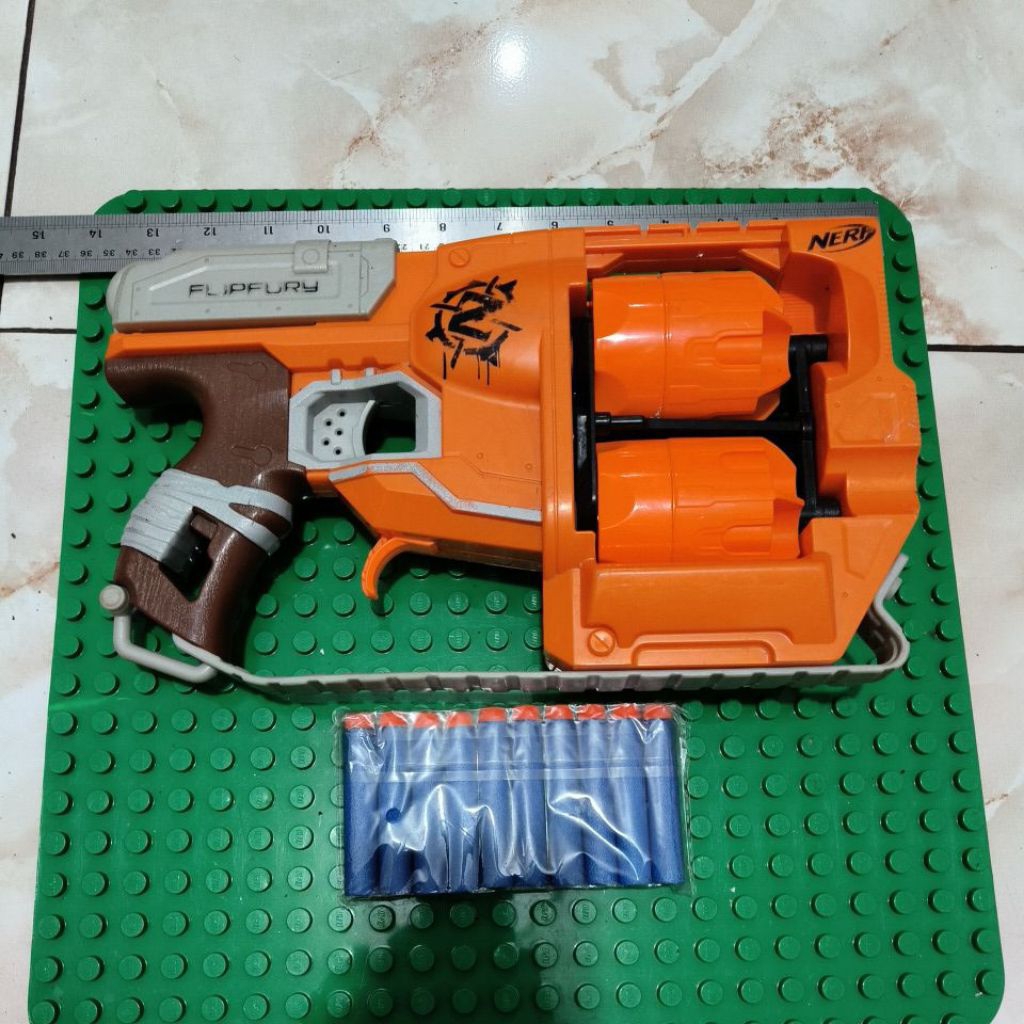 mainan anak pistol Nerf Zombie Strike Flipfury