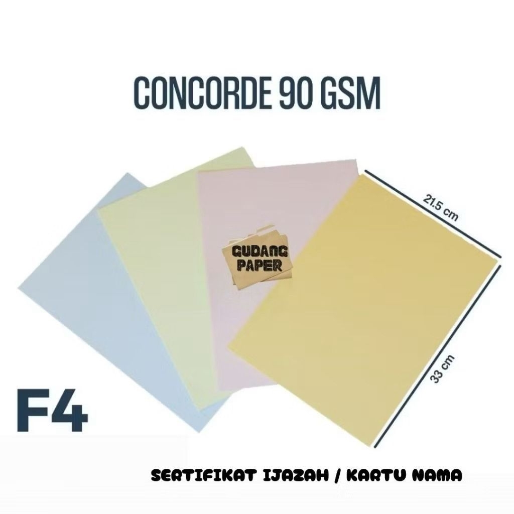 Kertas Concorde F4 90gr isi 30 lembar / Kertas Concorde F4 90 gr