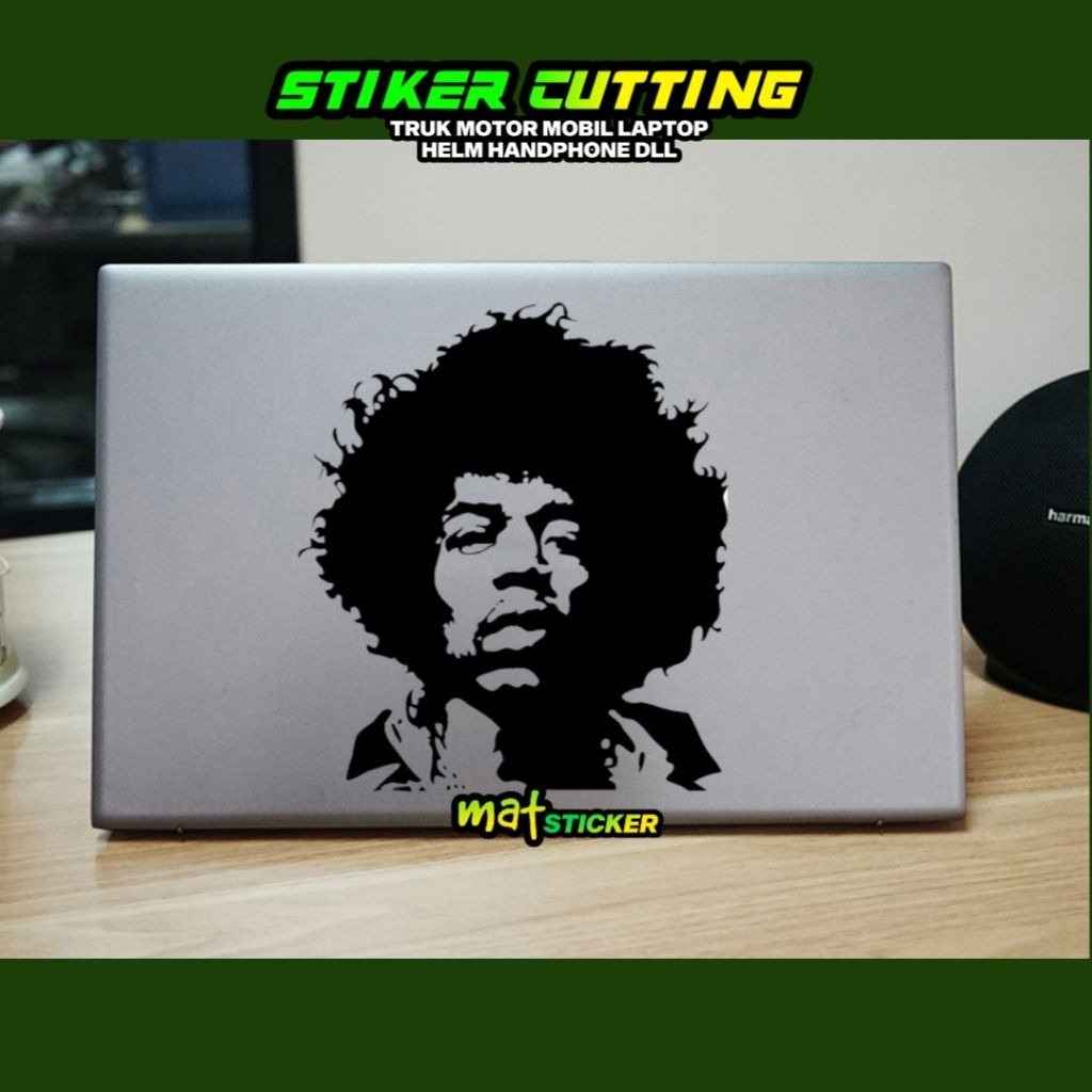 STIKER LAPTOP JIMY HENDRIX STICKER CUTTING TRANSPARAN