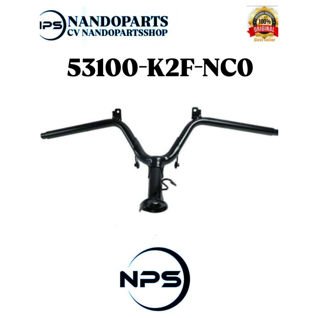 Pipe Comp Steering handle Stang Stir Honda Scoopy K2FP 2025 Original AHM (53100K2FNC0)