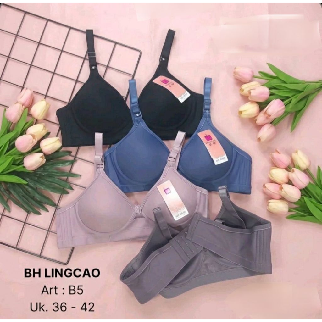 isi 3 bra lingcao jumbo kait 3 bh lingcao tanpa kawat cup B